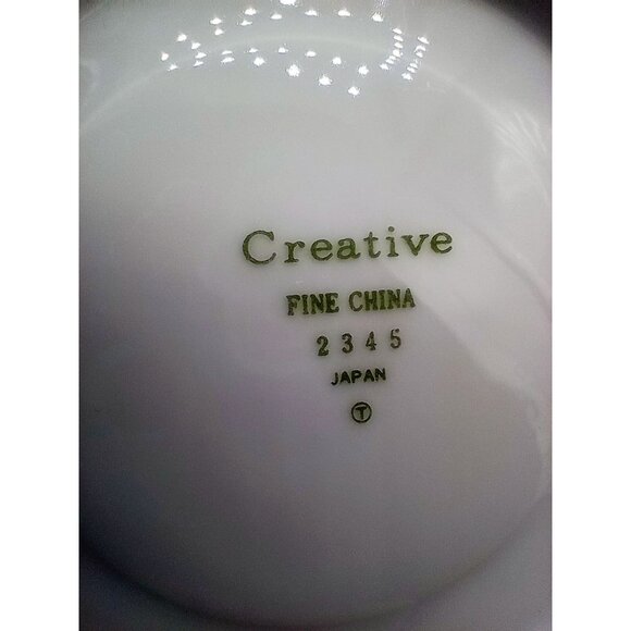 Saucer Regency Rose Creative Fine China 6" Vintage Flowers Gold Rim Discontinued - Picture 14 of 16